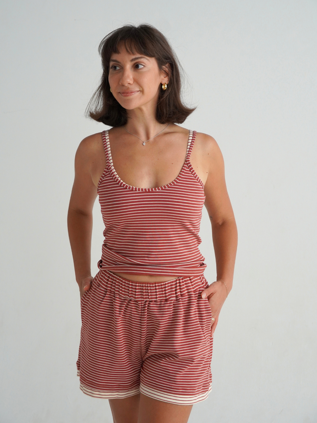 Layered Stripey Short