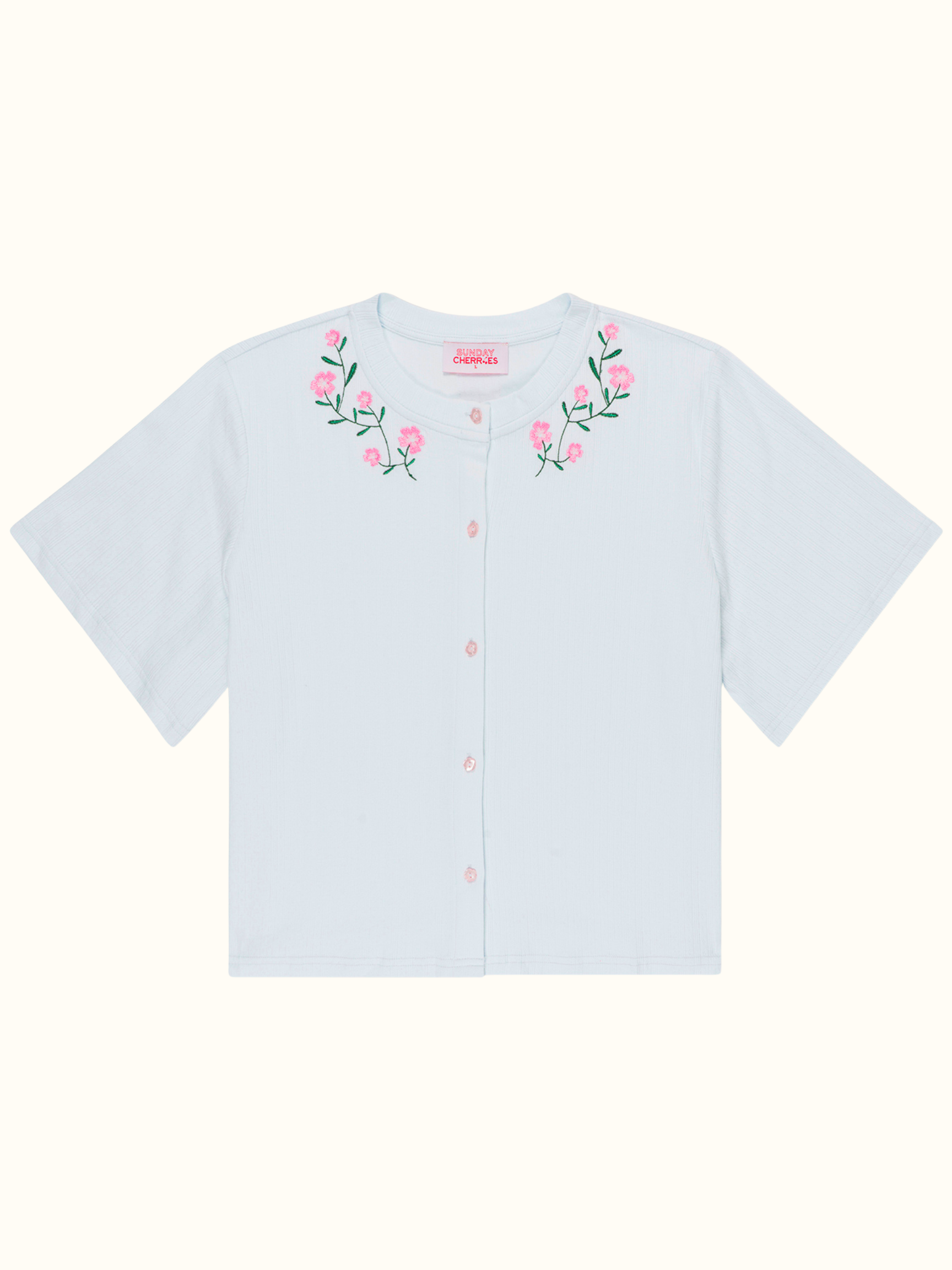 Picnic Pointelle Cardigan - Morning Mist