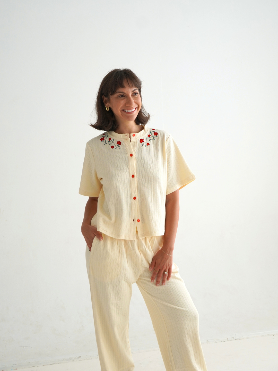 Picnic Pointelle Pant - Buttercream