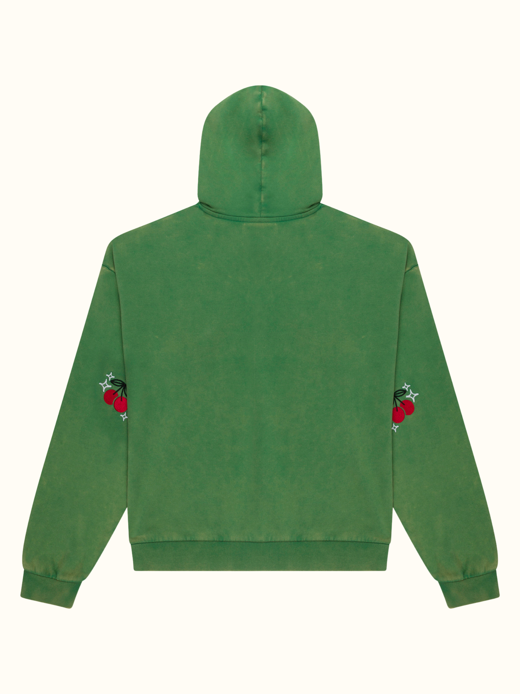 Vintage Washed Oversized Green Hoodie