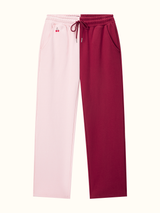 Contrast Split Sweatpants - Cherry Crush