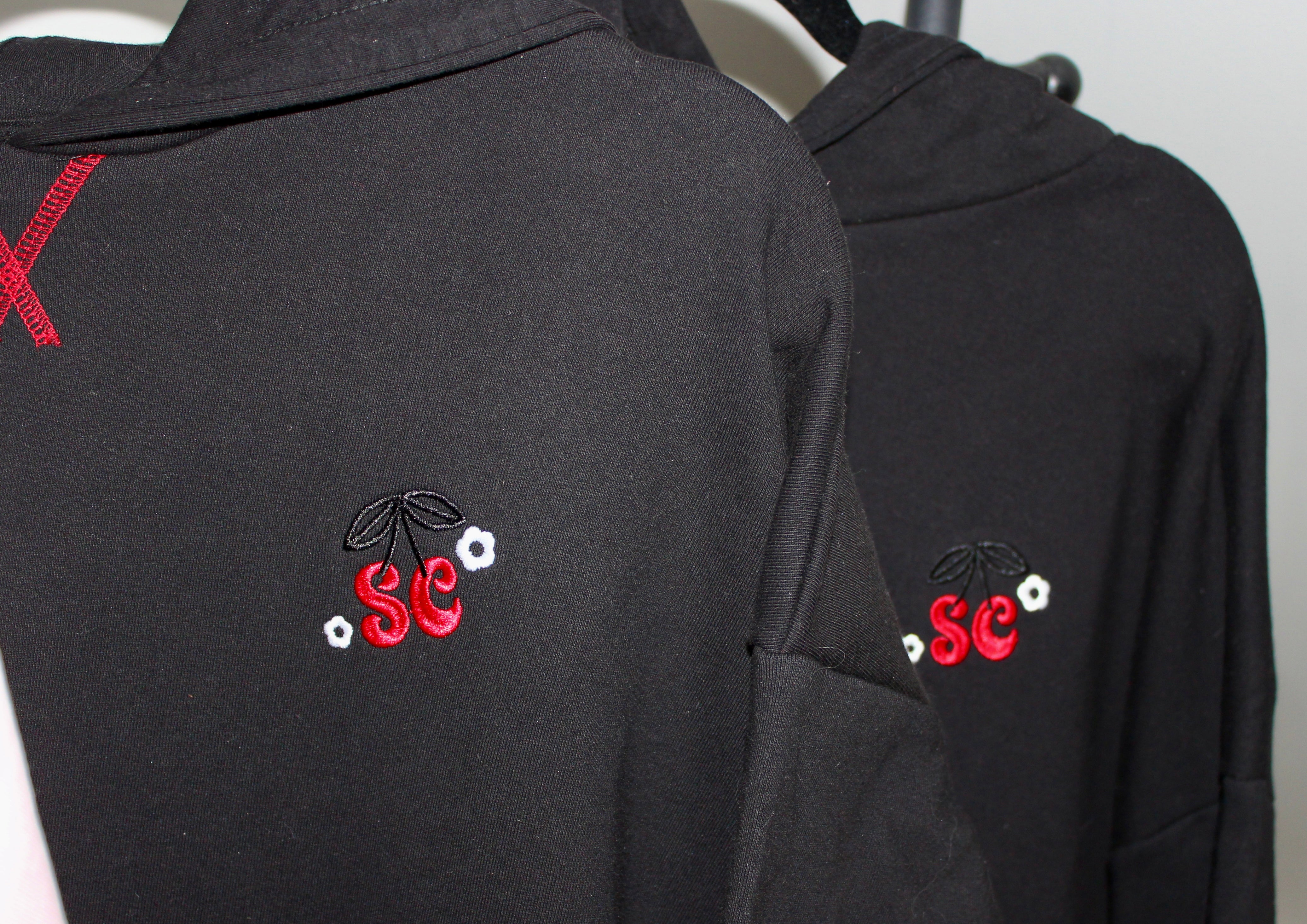 Sunday Cherries Black Hoodie 🖤